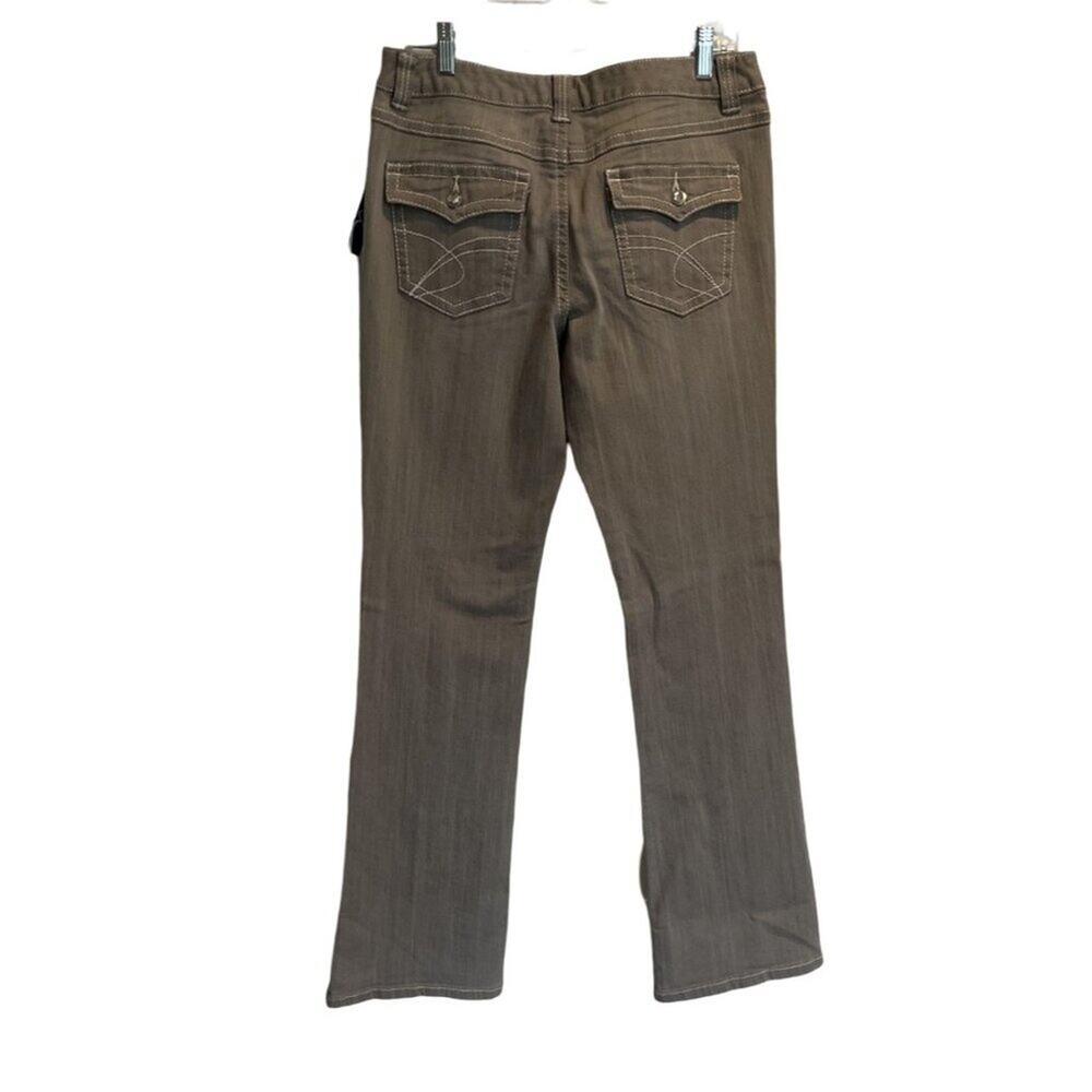 INC International Concepts Jeans Womens Size 8 Gray Regular Fit Bootleg Mid - Picture 2 of 9